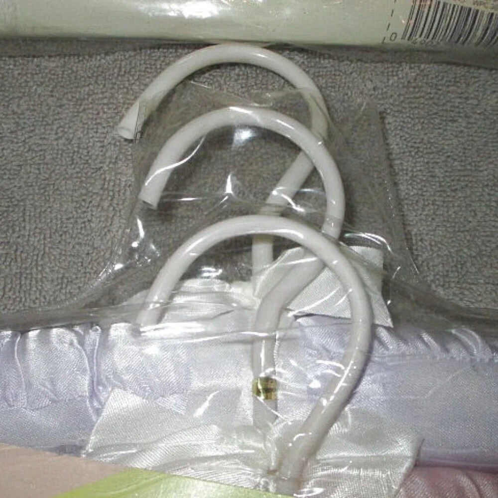 Vtg Satin Padded Hangers Set Of 6 Princess Boudoir Lingerie Bridal Purple NEW